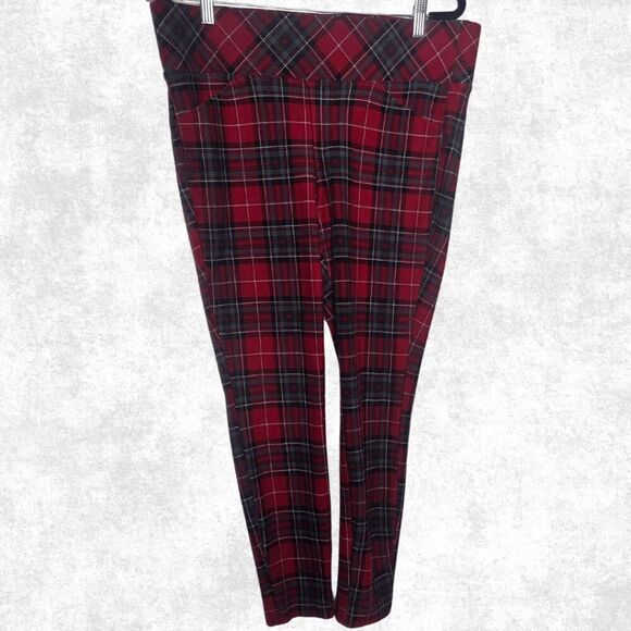 Torrid Pixie Red Plaid Pants – Size 1R – Grunge Punk Stretch Fit - Picture 3 of 6